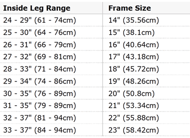 Bike Size Guide Dundee Angus Cyclehubs